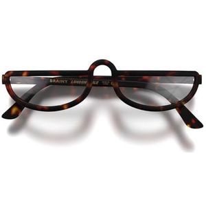 London Mole® Brainy leesbril | Coole lezers in de vorm van een halve maan | Heren dames unisex | Veer scharnieren