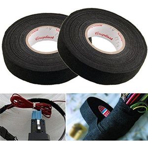 KLVN 19mm x 15M,15mx9mm Wiring Harness Tape Strong Adhesive Cloth Fabric Tape Looms Cars Wear-resistant insulating electrical tape (Color : 15mx9mm)