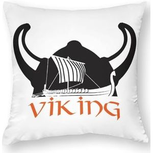 60 x 60 cm kussenslopen, Scandinavische Viking Helmschip, Stoelkussens, bankkussens, zitkussen kussenslopen, kussens, bed, kussensloop