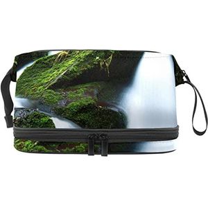 Grote capaciteit Travel Cosmetische Tas, Mooie natuur, make-up tas, waterdichte make-up tas organizer, Meerkleurig, 27x15x14 cm/10.6x5.9x5.5 in