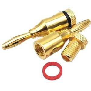 24-Pack Gold Banana Plug Connectors Gesloten Schroef Audio Jack