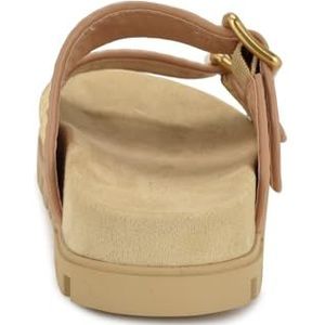 NINE WEST Timma sandalen voor dames, Light Natural Tan 110, 38.5 EU