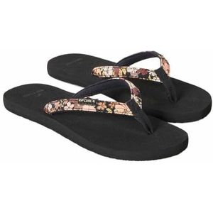 RIP CURL Vrouwen Freedom Bloom Open teen Flip Flops, Zwart bruin, 36 EU