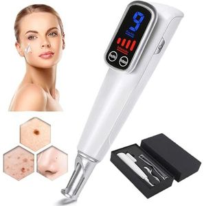 Professionele picoseconde laserpen, rood blauw licht, moedervlek, sproet, donkere vlek, melanine, tatoeageverwijderingspen, 9 frequentieniveaus + 4 intensiteitsniveaus, touchscreen,Blue