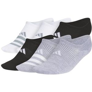 adidas Superlite 3.0 Superlite 3.0 Super-No-Show Sokken voor dames, wit/zwart/grijs, medium, Wit/Zwart/Lucid Lemon, Medium