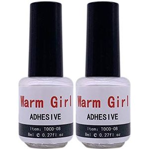 Warm Girl 2pcs 8 ml Nail Art Lijm Gel Galaxy Star Adhesive voor Folie Sticker Transfer Tips Manicure DIY