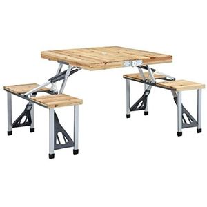 CBLDF Opvouwbare campingtafel met 4 zitplaatsen staal aluminium