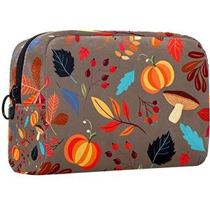 Cosmetische tas voor dames,kleine make-uptas voor portemonnee,Herfst Fruit patroon,Cosmetische reistas,make-uptasje