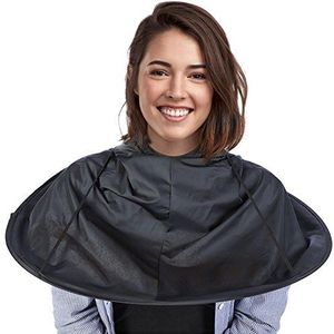 Kapperscape voor volwassenen, kapper, kapper, paraplu, kapper, salon, jurk, kapperscape (zwart)