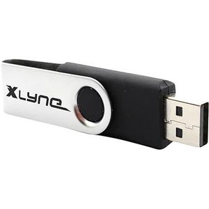 XLYNE SWG 8GB USB-stick (USB2.0, plug & play, Swing), zwart