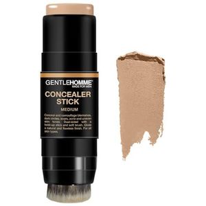 Concealer Stick met borstel voor mannen - gum donkere kringen - heren multi-use concealer - dubbelzijdige volledige dekking concealer pen met zachte borstel - 8 gram (Medium)