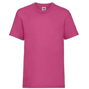 GIDUTEX Fruit of The Loom T-shirt voor kinderen, Valueweight, uniseks, 104 116 128 140 152, fuchsia, 116