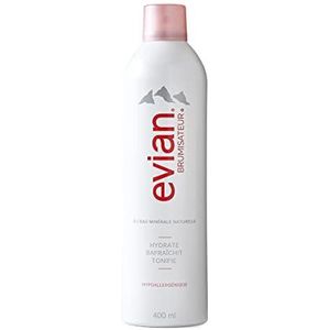 Evian, Mineraalwaterverstuiver voor gezicht en lichaam, nieuwe look, ideale partner voor alle soorten parels, pH-neutraal en mineraal evenwicht, 400 ml