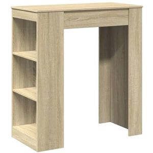 vidaXL Bartafel met rekken 95x47x103,5 cm hout sonoma eikenkleur, statafel, hoge tafel, keukenbar, statafeltje, keukentafel, bistrotafel, bar tafel