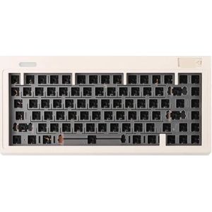 QPSJXN 75% hot-swap-aluminium afdichtingsmontagetoetsenbord met overprogrammeerbaar (wit)