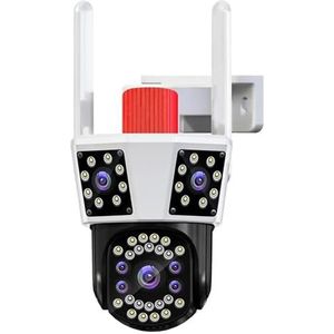 Bewakingscamera, IP HD Outdoor Waterdichte Camera PTZ 8X Zoom Drie Lens Drie Schermen CCTV Videocamera Beveiliging(Camera add 32G)