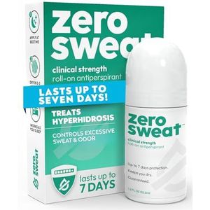 ZeroSweat Anti-transpirant-deodorant, behandeling van hyperhidrose met klinische kracht, voorkomt zweten onder de oksels