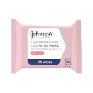 Johnson's Face Care Make Up Be Gone Refreshing Wipes, verpakking van 25 stuks