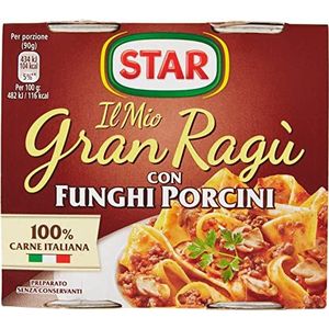 Alimentari di Peter Sturm Star Gran Ragú Funghi Porcini 4 x 2 x 180 g = 1440 g / pastasaus met stenen paddenstoelen