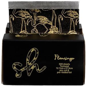 Simply Hair Pop-Up haarfolie - 500 voorgesneden en gevouwen vellen voor haarverf, highlights en balayage, reliëf, antislip grip - pop-up dispenser - 12,7 x 27,9 cm - Flamingo