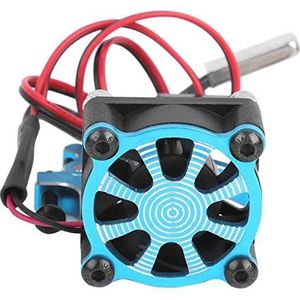 RC auto motor koellichaam met thermische sensor, afstandsbediening auto RC onderdeel RC auto motor koellichaam, motor koellichaam koelventilator voor modelauto montage(blauw)