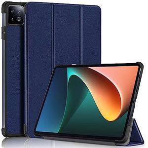 Case for Xiaomi Mi Pad 6/6 Pro 2023 11,2 inch Tri-Fold Smart Tablet Case,Ultra Slim Lichtgewicht Stand Case Hard PC Back Shell Folio Case Cover,Auto Sleep/Wake Tablet Case Tablet hoes (Color : Dark b