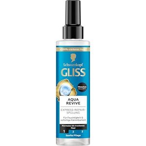 Gliss Aqua Revive Express Repair Conditioner, 200 ml, haarconditioner biedt een extra portie vocht en een gezonde glans, met hittebescherming tot 230 °C