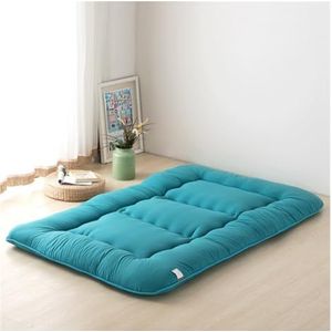 Kingsize Matrastopper, Opvouwbare Matras, Tatami Futon-matras, Vloerslaapmat, Verdikte Matras For Studentenslaapzalen, Enkele En Dubbele Campingmatras (Color : Green, Size : 90 * 200CM_10CM)