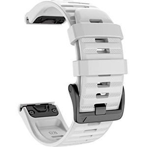 LUGEMA Bandriem Compatibel met Garmin Fenix ​​6 6x Pro Snel compatibel met 22mm 26mm horlogeband Compatibel met Fenix ​​5 5x Plus Quick Release Silicone Pols Bands (Color : White, Size : 26mm for Fe