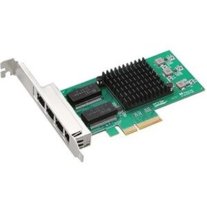 diewu TXA034 4-poorts Gigabit Netwerkkaart I350-T4 Enterprise Card met Chip I350 voor PCIe 4X Interface Computer