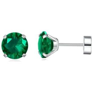 1 paar / 2 stuks roestvrij staal Crystal Studs oorbellen voor vrouwen mannen 4 Prong Tragus ronde duidelijke zirkonia oor sieraden