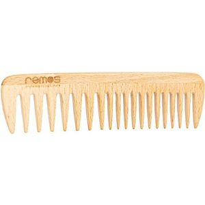 REMOS Haarkam gemaakt van lokaal beukenhout 18cm grof/medium tand
