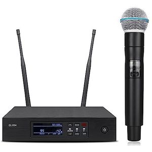 Draadloze Microfoon, UHF Professioneel draadloos microfoonsysteem Podiumvoorstellingen Dynamische lange afstand(BETA58 600mhz)