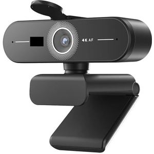 4K Webcam Streaming Webcamera 1080P 60FPS Autofocus USB Computercamera 73° met Dubbele Microfoon for PC/Laptop