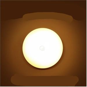 Slimme ronde lamp menselijk lichaam inductie lamp nachtkastje slaapkamer kast trap automatische lichtregeling magnetisch opladen mini nachtlampje zonder schakelaar (maat: inductie warm