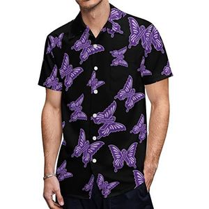 Lupus Awareness Butterfly Hawaiiaanse shirts voor heren, korte mouwen, casual overhemd met knopen, vakantie, strandshirts, 5XL