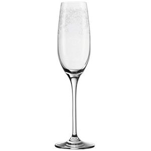 Leonardo Chateau champagneglas, 1 stuks, vaatwasmachinebestendig Prosecco-glas, champagne-kelk met getrokken steel, champagneglas met gravure, 200 ml, 061590