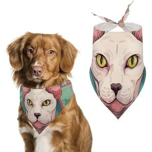Leuke Sphynx Katten Huisdier Sjaal Kerchief Driehoek Hond Bandanas Accessoires Voor Kleine Tot Grote Honden Puppy Katten