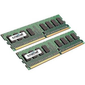 Crucial CT2KIT51264AA667 8GB (4GB x 2) Geheugenkit (DDR2, 667MHz, PC2-5300, Unbuffered, DIMM, 240-Pin)