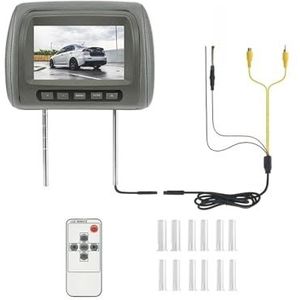 7 inch auto-hoofdsteunmonitor Universele rugleuningkussen TFT-scherm AV-ingang LCD-scherm Afstandsbediening(708-GY-1PCS)