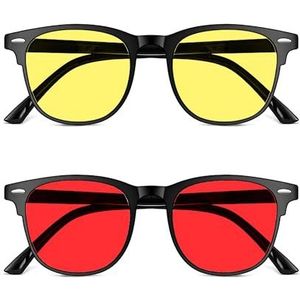 Solmoon Ultralight Biohacking Zwart: Blauw Licht Bril Dames & Heren, Set 2, Anti-Blauw Licht Filter, Computerbril, Gaming Bril, Unisex, Volwassenen