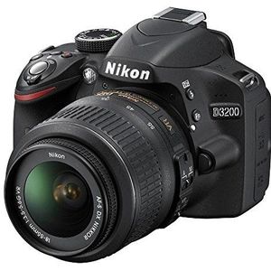 Nikon D3200 SLR digitale camera (24 megapixels, 7,6 cm (3 inch) display, Live View, Full-HD) Double Zoom Kit incl. AF-S DX 18-55VR + 55-200VR lens zwart