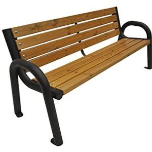 Primario Grande Tuinbank, Parkbank Hout - Tuinmeubelen, Buitenbank | Massief Bankframe Bank Weerbestendig, Design Scandinavische Robuuste Buitenbank ((200cm, Eik))