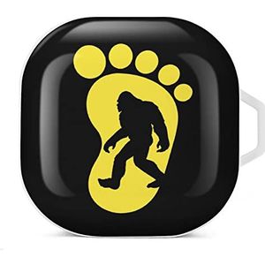 Bigfoot Footprint Oordopjes Hoesje Compatibel met Samsung Hard Shell Beschermhoes Wit-Stijl