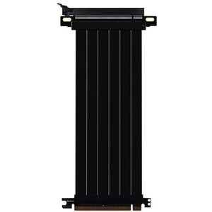 Allowish Full Speed PCIE 4.0 16x Riser Kabel Videokaart Verlengkabel PCI Express Port GPU Uitbreidingskaart Riser Afgeschermde Extender (30 cm, 4.0 180 Graden Zwart)