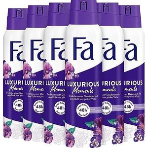 Fa Deospray Luxurious Moments Pink Viola, geur van 6, 6 x 150 ml