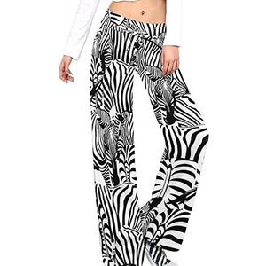 Zebra Patroon Yoga Broek Voor Vrouwen Casual Broek Lounge Broek Trainingspak met Trekkoord S