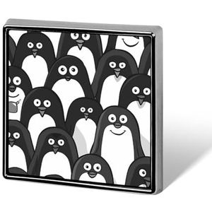 Leuke Pinguïns Broche Pins Voor Mannen Vrouwen Vierkante Badge Kraag Pin Reversspeldjes Voor Jurk Jas Rugzak Accessoires