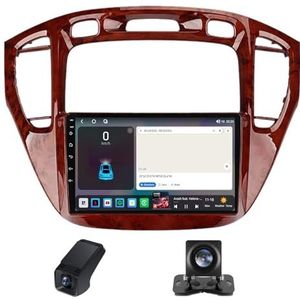 Android 14 Autoradio geldt voor Toyota Highlander 1 XU20 2001-2007 Autoradio 2 Din Draadloze Carplay Android Auto 9 Inch Touchscreen met GPS-navigatie 5GWiFi FM/RDS-radio Camera(C20)