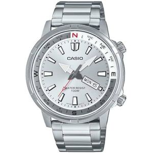 Horloge CASIO Collection - MTD-130D-7A, kleur armband: zilvergrijs, wijzerplaat, zilvergrijs, heren, Armband